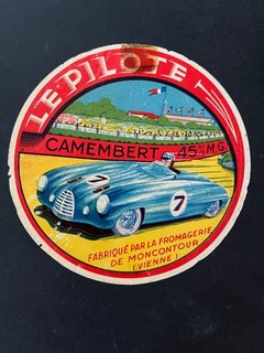 Etiquette Camembert Ancienne "Le Pilote" Fromagerie de Moncontour Vienne 86