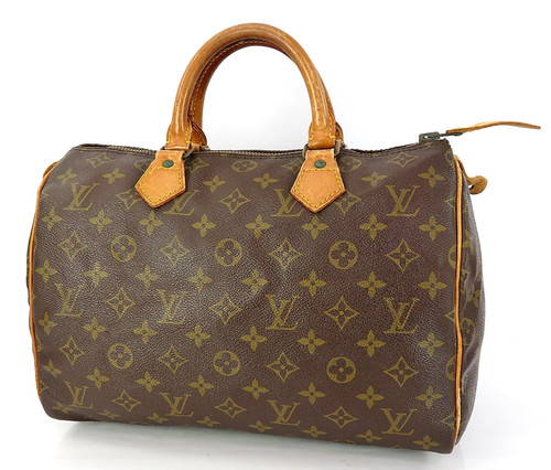 Authentic LOUIS VUITTON Speedy 30 Monogram Boston Handbag Purse #64003