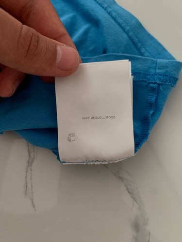 Moncler Kids T-Shirt Men's Blue Color Big Logo 12 Ani 152Cm - Picture 8 of 11