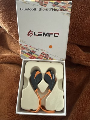 Lemfo Bluetooth Stereo Headset Orange New In Box Never Used