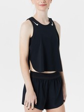 Nike AeroSwift Women's Running Tank Top Sz Medium Black/White FN2713-010
