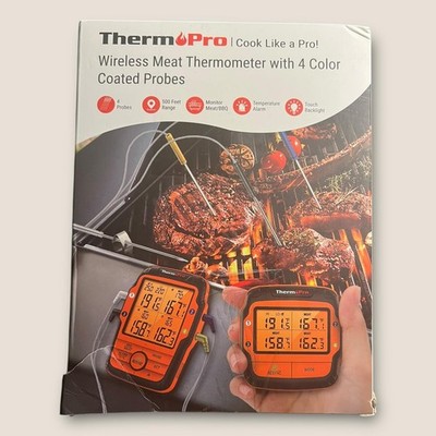 ThermoPro TP27C 150m Funk Grillthermometer mit 4 Sonden Fleischthermometer Brate
