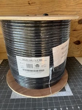 1000' All Star 14AWG RG11  RG11RBK2 Cable Underground Drop Burial Flooded Wire