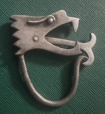 Rare porte-clés tête de dragon en argent sterling Sigi Pineda mexicain MCM années 60