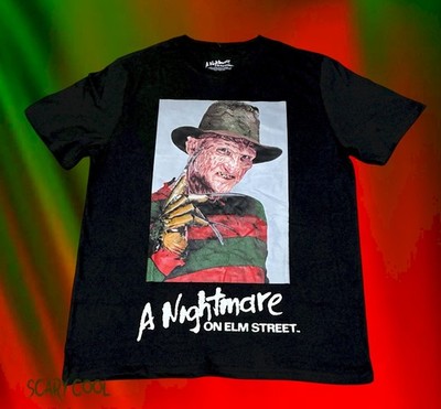 New A Nightmare on Elm Street Freddy Krueger Black Mens Vintage T-Shirt 