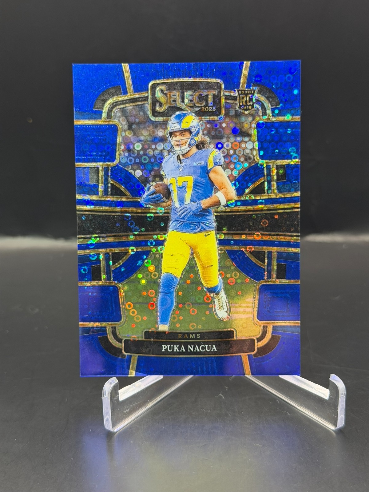 2023 Select Puka Nacua Blue Disco Prizm /25 Los Angeles Rams Rookie #56 ClrMtch