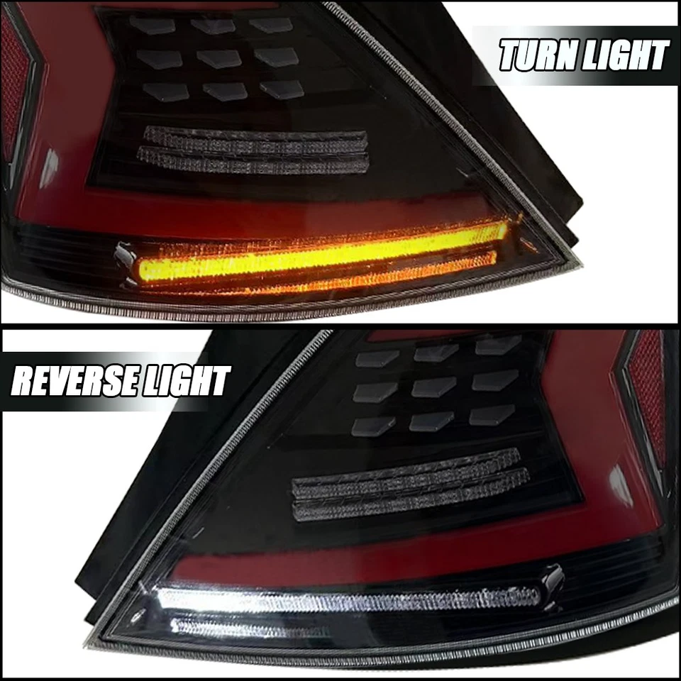 Smoked LED Tail Lights For Nissan Versa 4-Door Sedan 2012-2019 Rear Lamps Pair Foto 2 de 4