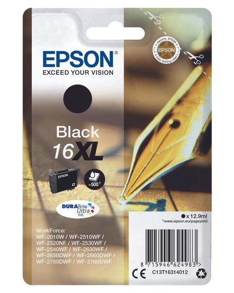 Epson Original 16XL FüLler Druckerpatrone - Schwarz (C13T16314012)-image
