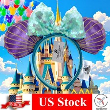 Mermaid Ariel Purple Iridescent Rare USA Minnie Disney-Parks Ears Headband