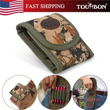 Tourbon Bullet Pouch Rifle Ammo Wallet Camo on Belt Canvas Cartridge Carrier Bag