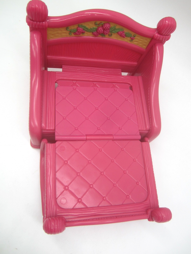 Fisher Price Briarberry rosa SEDIA LETTO divano estraibile con libro 1998 VINTAGE - Foto 9 di 14