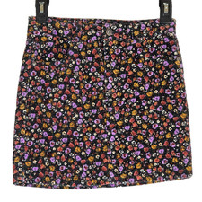 Art Class Floral Skirt Girls L Large 10/12 Black Pink Ruffle Mini Skirt Target