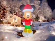 Mickey Mouse Disney Magic Gemmy Holiday Christmas Santa Blow Mold Light Up 14.1  