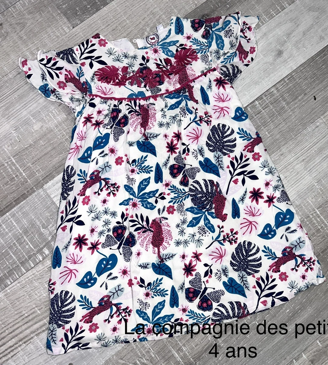 Robe 👗 fille bleue fleurie - Vêtements