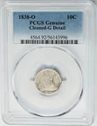1838-O Seated Liberty Dime 10c G Good Detail PCGS 951110-38