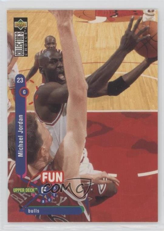 1995-96 Collector's Choice International Spanish I Fun Facts Michael Jordan HOF