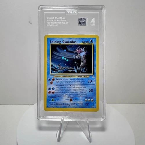 Shining Gyarados Neo Revelation Secret Rare Holo 65/64 TAG Graded 2001 Pokémon