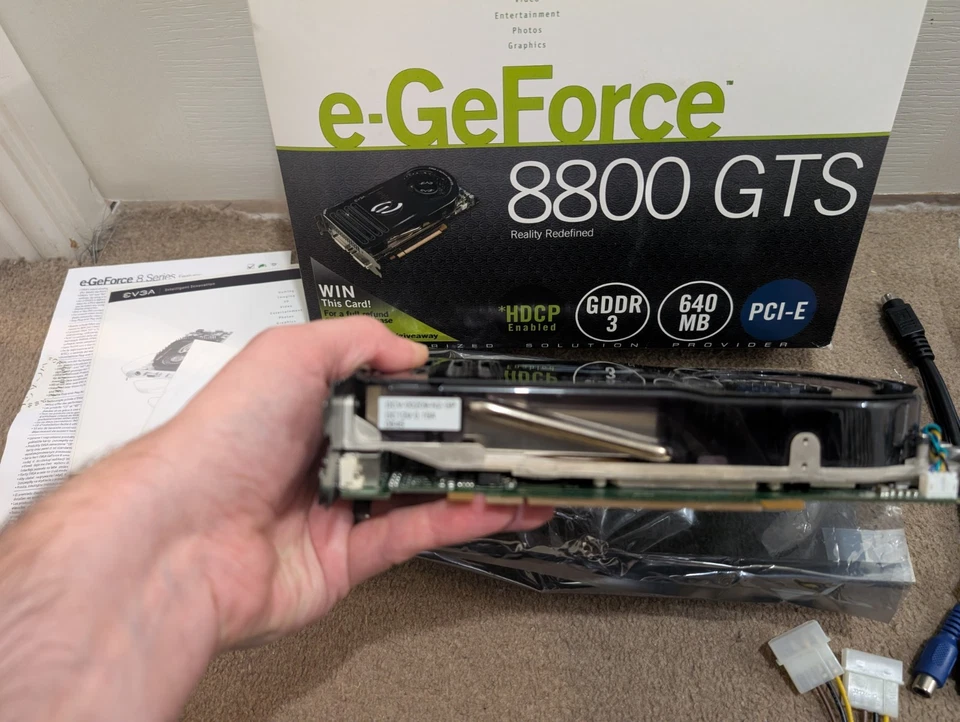 EVGA GeForce 8800GTS 640MB DDR3 PCI-E Retro Gaming Graphics Card Win XP/Vista - Image 3 of 4