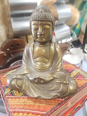 Old Tibet Buddhism Fane Joss Bronze Sakyamuni Shakyamuni Tathagata Buddha Statue