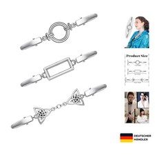3er Set Cardigan Clips Silber Legierung Vintage Halter vielseitig elegant