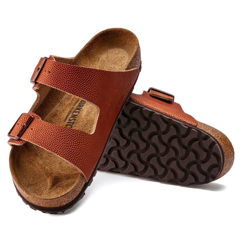 Birkenstock Arizona Horween Natural Leather Ginger Brown Sandal