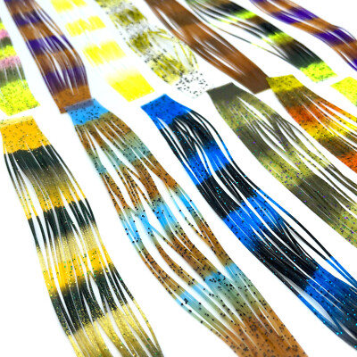 Perfect Rubber Silicone Legs For Fly Tying - 14 Colors, 0.9mm X 10", 50 Legs/Pack