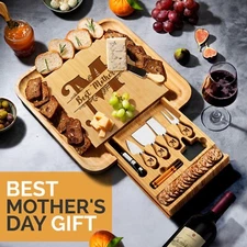 Personalized Charcuterie Board, Bamboo Cheese Board - Personalized Cutting Board