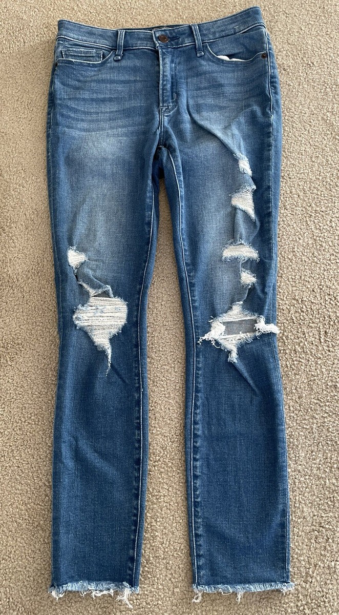 Abercrombie & Fitch Jeans Womens 25/0R Blue Denim Harper Low Rise Ankle Great Co