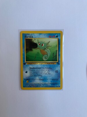 Horsea 1st Edition Fossil 49/62 - 1995, 96, 98 Nintendo - Pokemon Card - NM  | eBay
