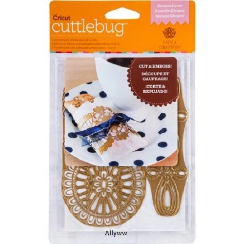 Cricut Cuttlebug Anna Griffin ELEANOR LACES Cut and Emboss Dies RARE - Image 1 of 1