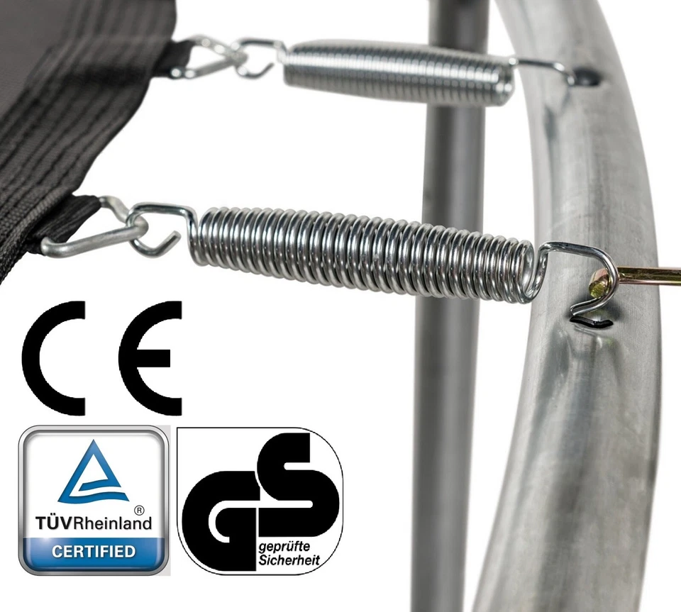 YellooSport Trampolino Tappeto Elastico Salta Bambini Ø185 250 310 370 cm BLU - Immagine 4 di 4