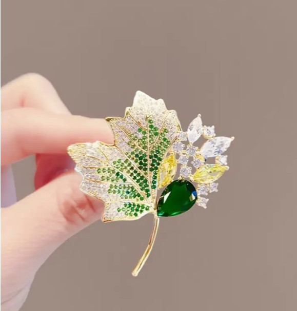 Leaf Brooch Pin Fashion jewelry FAST Free Ship inch Jakes