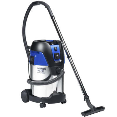 Nilfisk ALTO Aero 31 HEPA - Wet/Dry HEPA Vacuum w/Tool Start, Stainless Steel Ta