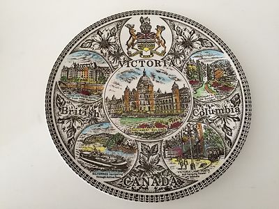 Vintage Wood & Son Victoria British Columbia Canada Plate, Made in England, 10''