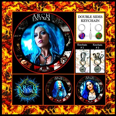ARCH ENEMY LOGO ALISSA WHITE TWO  CREATIVE KEYCHAINS
