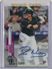 DOM NUNEZ ROOKIE 2020 TOPPS CHROME AUTOGRAPH MLB CARD COLORADO ROCKIES AUTO RC