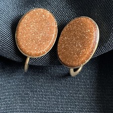 Vinage Goldtone and Gold Filled Screw Back Earrings 5/8" x 3/8"