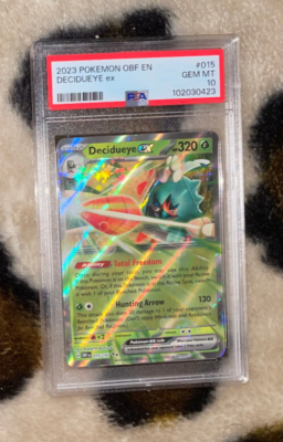 PSA 10) Pokémon TCG Decidueye ex SV03 Obsidian Flames 015/197 Holo