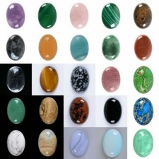 Wholesale 25mm Oval cabochon CAB flatback semi-precious gemstone Save  in bulk