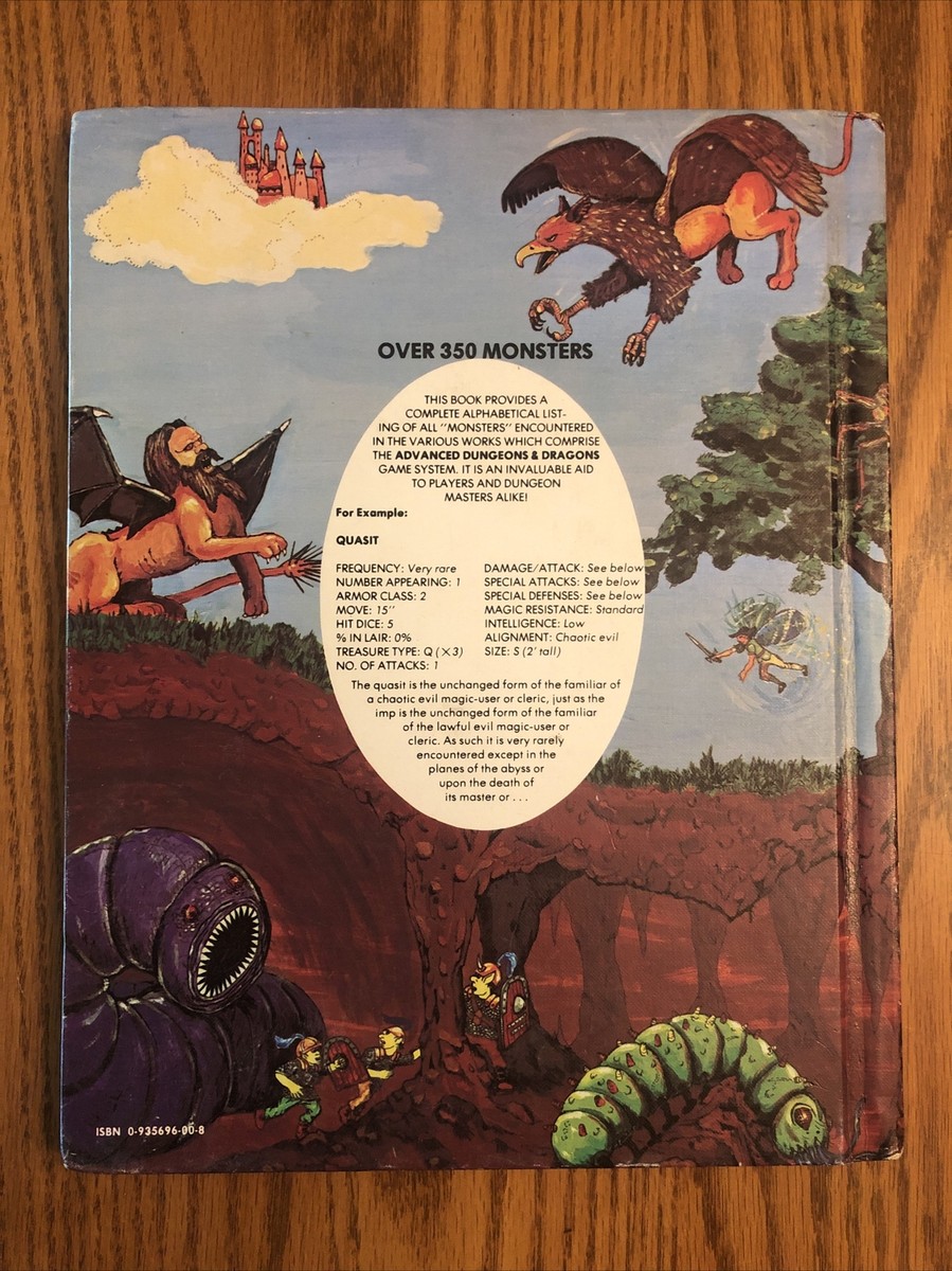 MONSTER MANUAL 1980 5th print 1st Edition Dungeons & Dragons NM