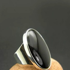 Black Onyx Gemstone 925 Sterling Silver Ring Wedding Gift Jewelry All Size SA-65