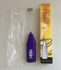 NIB Milk Frother. Electric Whisk for Coffee Drink Handheld Foamer Mixer NKBA
