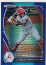 2021 PRIZMS HYPER BLUE RC CHRISTIAN FRANKLIN PRIZM ROOKIE PARALLELS NK1282