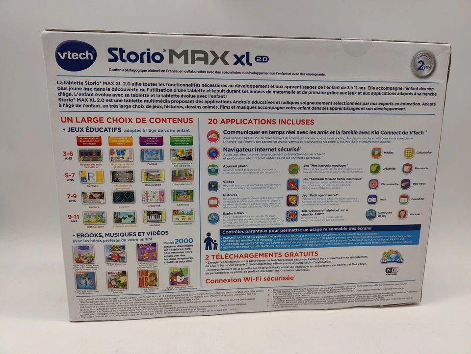 Vtech 80-194604 Storio MAX XL 2.0 Kindertablet, Blau Französische Version - Bild 4 von 4