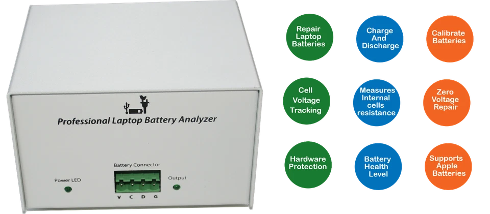 Professional Laptop Battery Analyzer NLBA1 to Charge Discharge Test Calibrate - Image 4 of 4