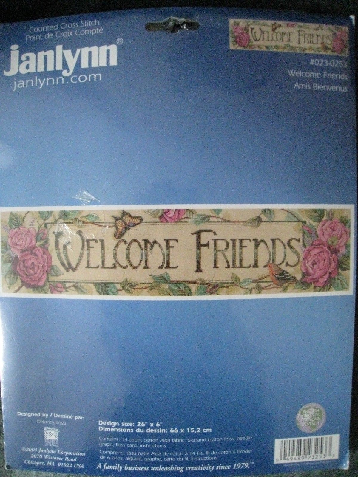Kit point de croix Janlynn fleurs oiseaux papillons nature rare