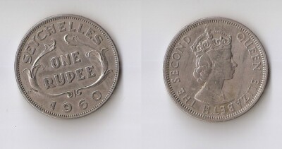 SEYCHELLES 1 RUPEE 1960 Queen Elizabeth II | eBay