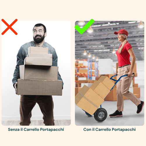 Carrello Portapacchi Pieghevole Con Ruote Pneumatiche – Carrello Con Ruote Porta - Foto 6 di 12