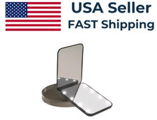Portable LED Light Folding Compact Cosmetic Mirror 1X/3X Magnification Black