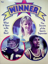 Vtg. 1982 Winner Magazine #1 T. Bradshaw, Chris Everett Lloyd & Magic Johnson 